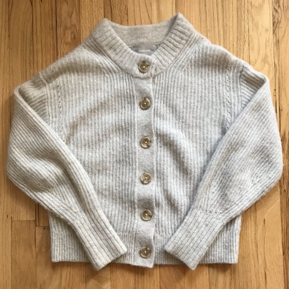 Everlane Cropped Alpaca Cardigan
